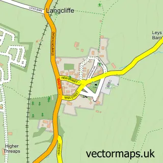 Street map sample of Langcliffe, North Yorkshire