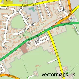 Street map sample of Langford, Somerset