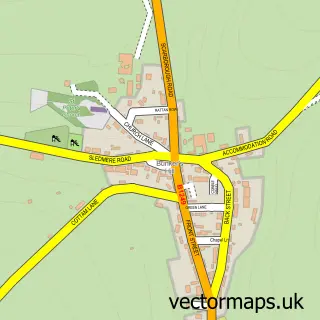 Street map sample of Langtoft, East Riding of Yorkshire