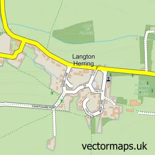 Street map sample of Langton Herring, Dorset