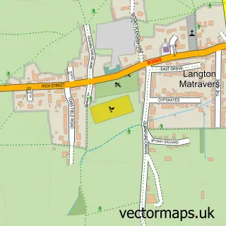Street map sample of Langton Matravers, Dorset