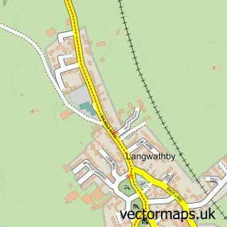 Street map sample of Langwathby, Cumbria