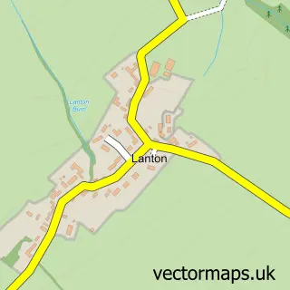 Street map sample of Lanton, Roxburgh, Ettrick and Lauderdale