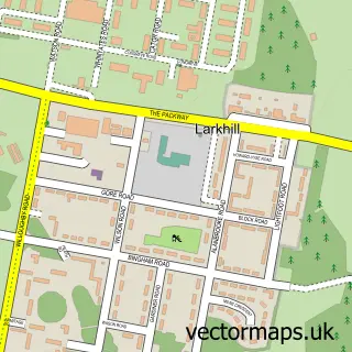 Street map sample of Larkhill, Wiltshire