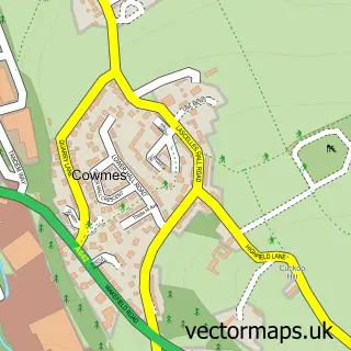 Street map sample of Lascelles Hall, West Yorkshire