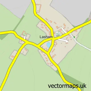 Street map sample of Lasham, Hampshire