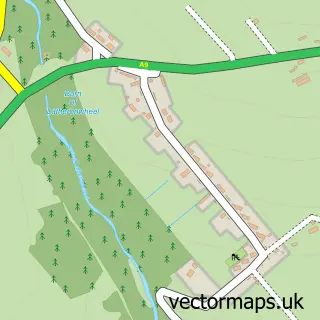 Street map sample of Latheronwheel, Caithness