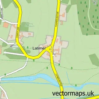 Street map sample of Latimer, Buckinghamshire