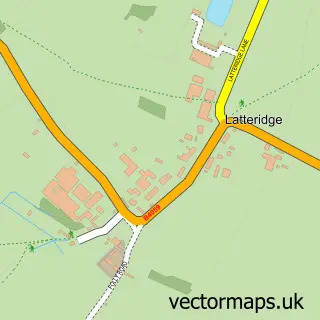 Street map sample of Latteridge, Gloucestershire