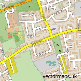 Street map sample of Latton Bush, Essex
