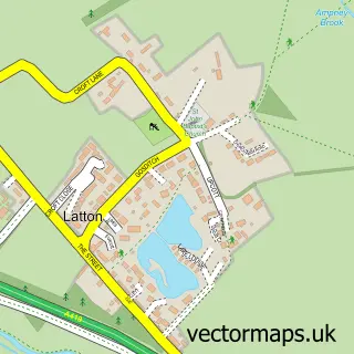Street map sample of Latton, Wiltshire