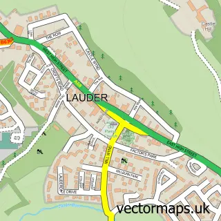 Street map sample of Lauder, Roxburgh, Ettrick and Lauderdale