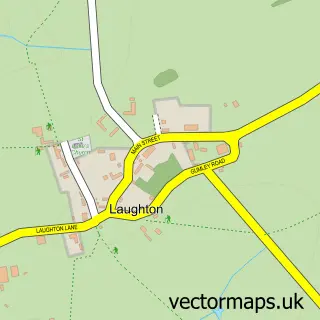 Street map sample of Laughton, Leicestershire