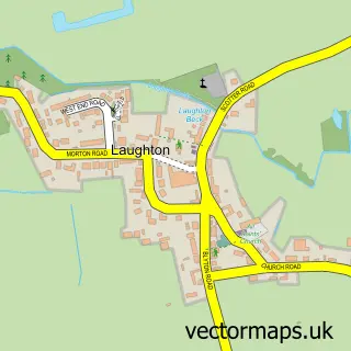 Street map sample of Laughton, Lincolnshire
