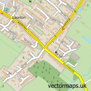 Street map sample of Launton, Oxfordshire