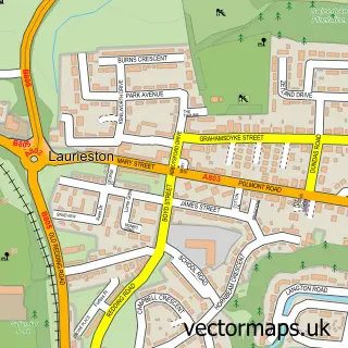 Street map sample of Laurieston, Stirling and Falkirk