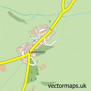 Street map sample of Lawhitton, Cornwall