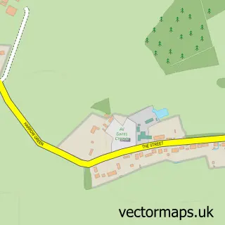 Street map sample of Lawshall, Suffolk