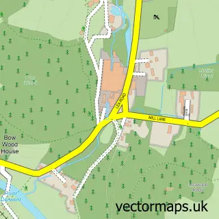 Street map sample of Lea Bridge, Derbyshire