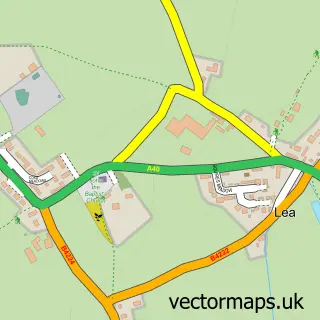 Street map sample of Lea, Herefordshire