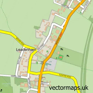 Street map sample of Leadenham, Lincolnshire