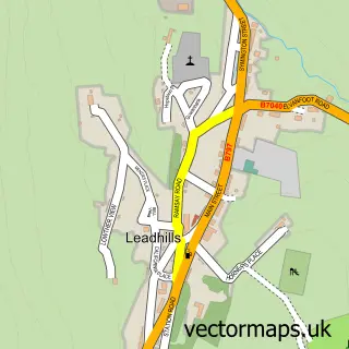 Street map sample of Leadhills, Lanarkshire