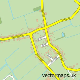 Street map sample of Leake Common Side, Lincolnshire