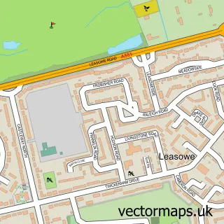 Street map sample of Leasowe, Merseyside