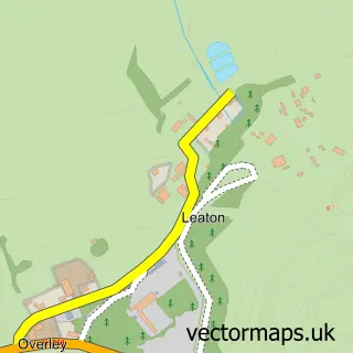 Street map sample of Leaton, Shropshire