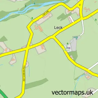 Street map sample of Leck, Lancashire