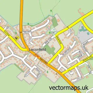 Street map sample of Leconfield, East Riding of Yorkshire