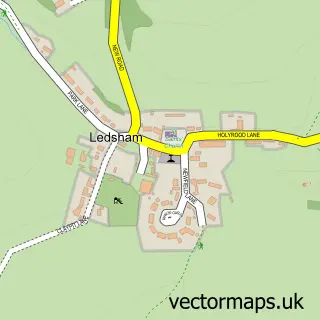 Street map sample of Ledsham, West Yorkshire