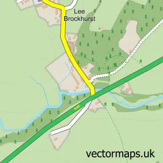 Street map sample of Lee Brockhurst, Shropshire