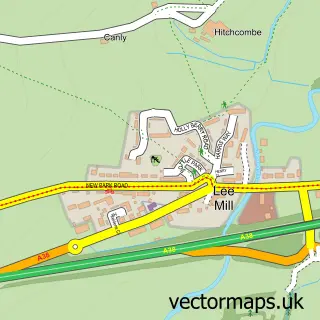 Street map sample of Lee Mill, Devon