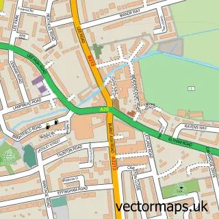 Street map sample of Lee, Greater London