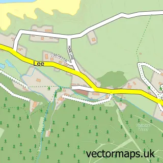 Street map sample of Lee, Devon