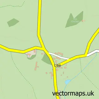 Street map sample of Lee, Shropshire