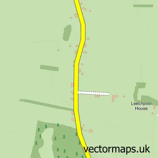 Street map sample of Leechpool, Gwent