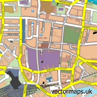 Street map sample of Leeds, West Yorkshire