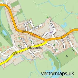 Street map sample of Legbourne, Lincolnshire