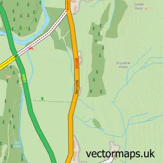 Street map sample of Legburthwaite, Cumbria