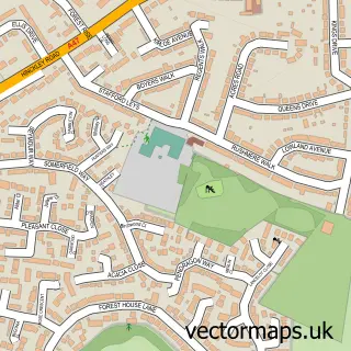 Street map sample of Leicester Forest East, Leicestershire