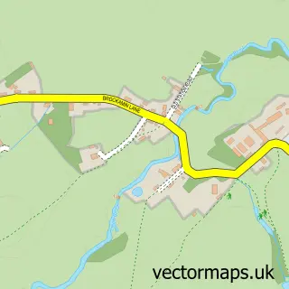 Street map sample of Leigh, Worcestershire