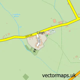 Street map sample of Leigh, Wiltshire