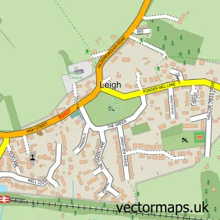 Street map sample of Leigh, Kent