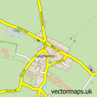 Street map sample of Leighterton, Gloucestershire