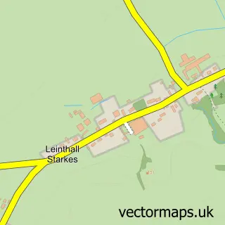 Street map sample of Leinthall Starkes, Herefordshire