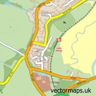 Street map sample of Lelant Saltings, Cornwall