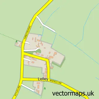 Street map sample of Lelley, East Riding of Yorkshire