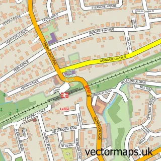 Street map sample of Lenzie, Dunbartonshire